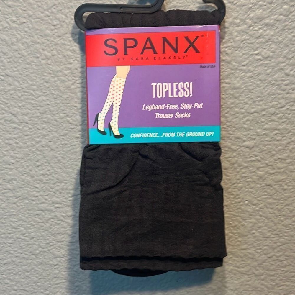 Spanx Black Ribbed Trouser Socks